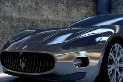 12 The sports car scene behind as the sun down