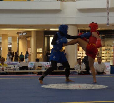 Olahraga Wushu berlaga di Mall @ Alam Sutera Kota Tangerang, Banten