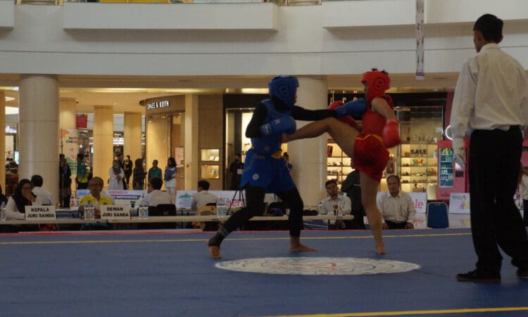 Olahraga Wushu berlaga di Mall @ Alam Sutera Kota Tangerang, Banten
